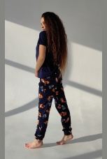 Женская пижама Йога (синий)