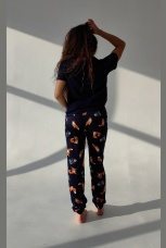 Женская пижама Йога (синий)