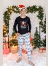 Новогодняя пижама для мальчика Лапландия-2 черный