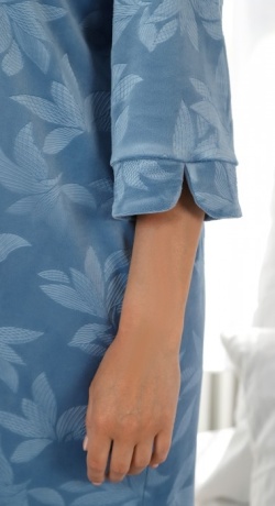 Халат домашний теплый больших размеров Листик