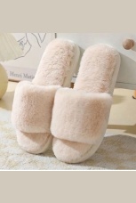 Женские тапочки Пушистые, резиновая подошва