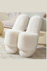 Женские тапочки Пушистые, резиновая подошва