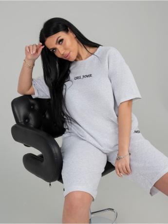 Костюм женский Павер (серый меланж)