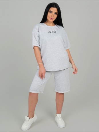 Костюм женский Павер (серый меланж)