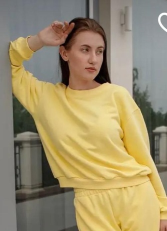 Женский спортивный костюм, желтый