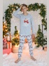 Новогодняя пижама для мальчика Лапландия-2 серый