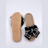 Женские тапочки Бантик, плетенные, резиновая подошва