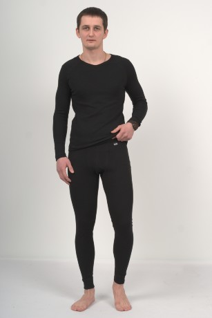 Кальсоны мужские термо темно-серые с начесом (170-176)