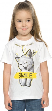 Футболка для девочек (котик) р.86-110