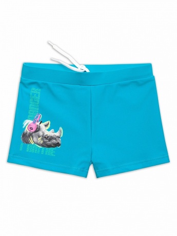 Купальные шорты для мальчиков "Я опасность" голубой (рост 116-146)
