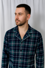 Мужская пижама классическая фланель с начесом