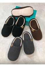 Мужские тапочки Плюшевые, закрытый нос, мягкая подошва