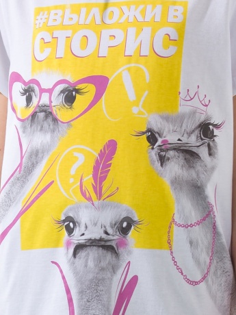 Футболка для девочек (страусы) р.116-146