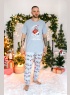 Новогодняя пижама мужская Лапландия-4 серый