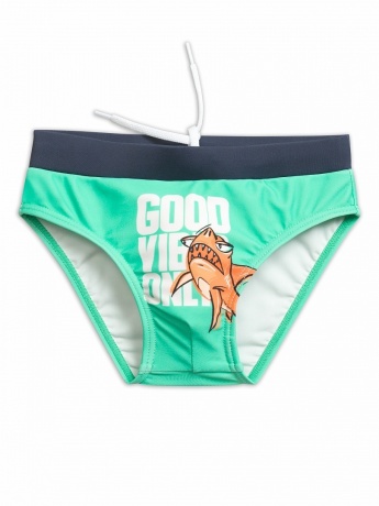 Купальные плавки для мальчиков с акулой, изумрудный (рост 116-146)