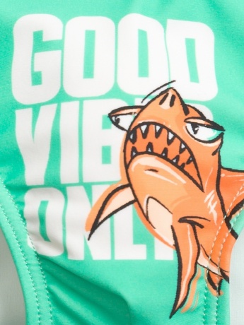 Купальные плавки для мальчиков с акулой, изумрудный (рост 116-146)