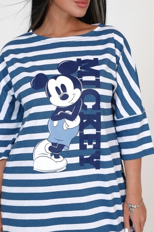 Туника женская Мики Маус в полоску