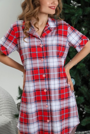 Женский новогодний халат-рубашка Волшебство-1