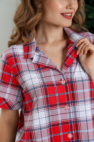 Женский новогодний халат-рубашка Волшебство-1