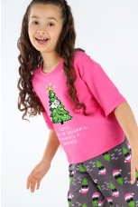 Новогодняя пижама для девочки Стар-1