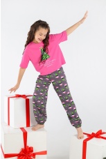 Новогодняя пижама для девочки Стар-1