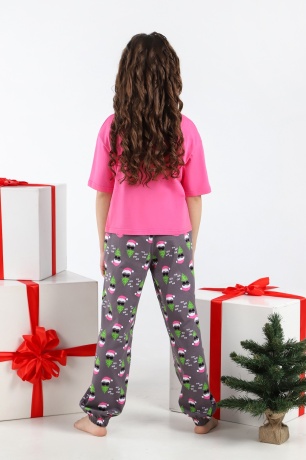 Новогодняя пижама для девочки Стар-1