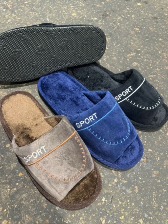 Мужские тапочки Велсофт, открытый нос, мягкая подошва