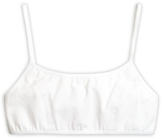 Майка-топ для девочек классический, белый