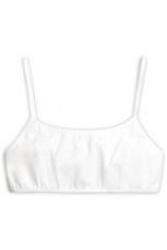 Майка-топ для девочек классический, белый