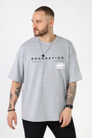 Футболка мужская Леон-2 серый меланж