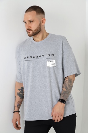 Футболка мужская Леон-2 серый меланж