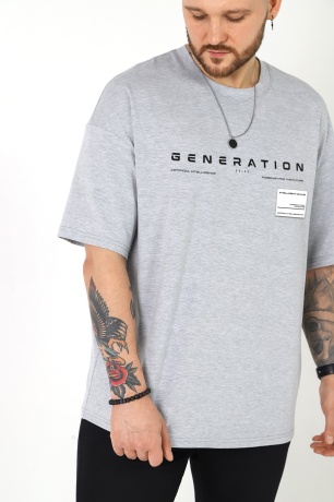 Футболка мужская Леон-2 серый меланж