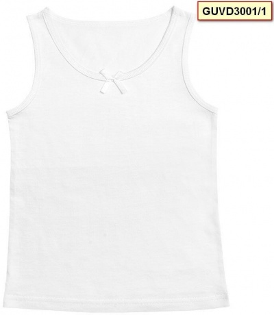 Майка для девочек классическая на широкой лямке с бантиком