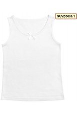 Майка для девочек классическая на широкой лямке с бантиком