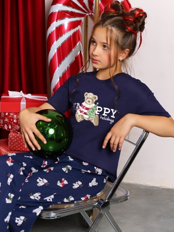 Костюм для девочки Коляда-1 темно-синий