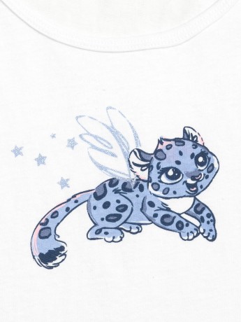 Комплект для девочек майка на широких лямках и трусики с леопардом (рост: 86-110)