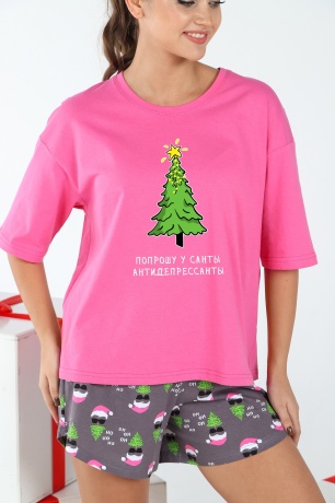 Новогодняя пижама женская Стар-4