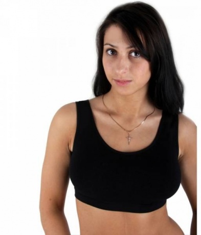 Топ "Классика" с вкладышем, черный