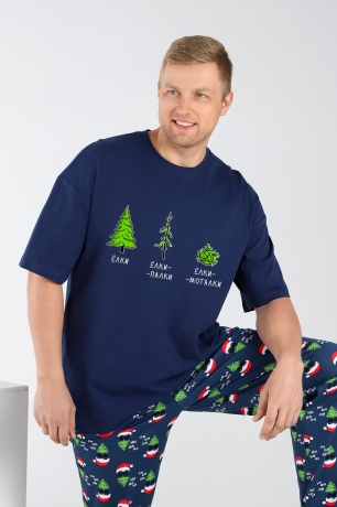 Новогодняя мужская пижама Стар-5