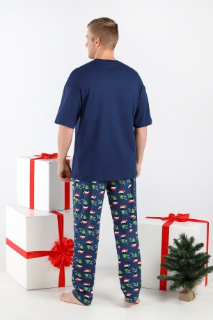 Новогодняя мужская пижама Стар-5