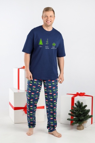 Новогодняя мужская пижама Стар-5