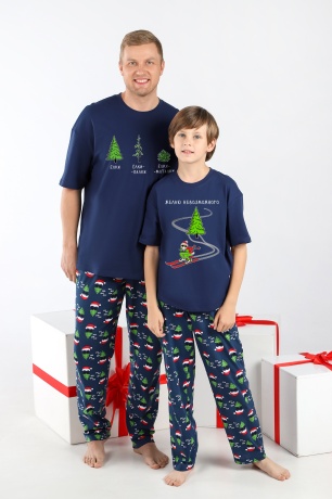 Новогодняя мужская пижама Стар-5