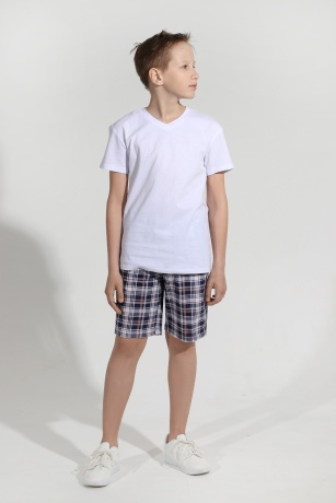 Шорты для мальчика Штурман-1 серая клетка