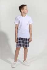 Шорты для мальчика Штурман-1 серая клетка