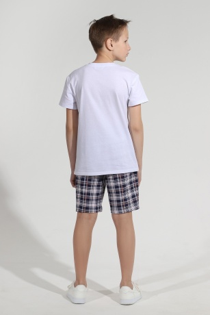 Шорты для мальчика Штурман-1 серая клетка