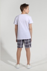 Шорты для мальчика Штурман-1 серая клетка