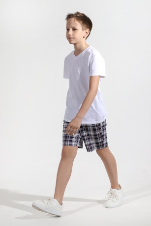 Шорты для мальчика Штурман-1 серая клетка