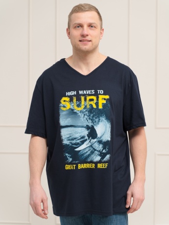 Футболка мужская большого размера, с принтом