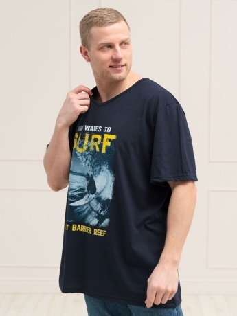 Футболка мужская большого размера, с принтом