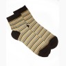 Носки женские средней длины полосатые, коричневые